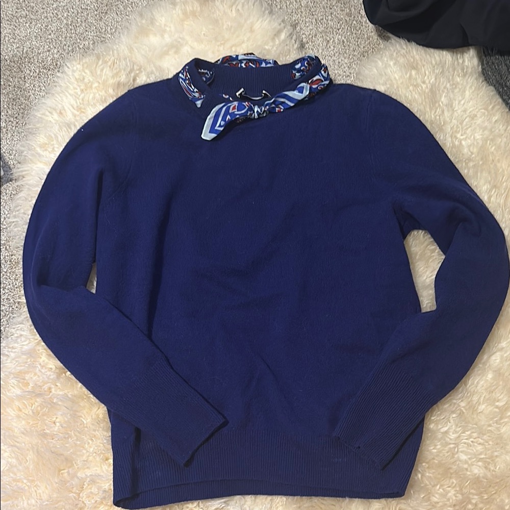 Sandro Silk Tie Neck Sweater